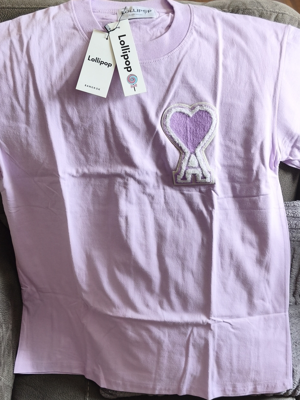 Lilac Heart Patch Tee